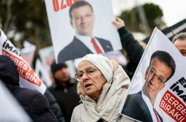 Jailed Erdogan challenger clashes with judge as corruption trial opens