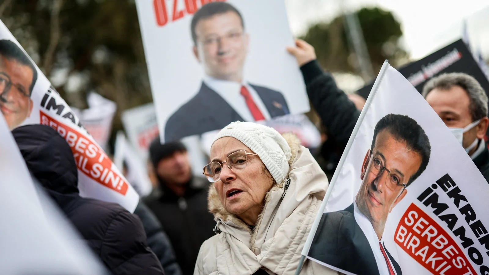 Jailed Erdogan challenger clashes with judge as corruption trial opens