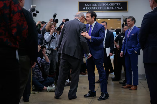 Marco Rubio Mocked for Wearing Clown Shoes Trump Bought Him