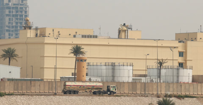 Missile Strikes Helipad at U.S. Embassy in Baghdad, Iraq