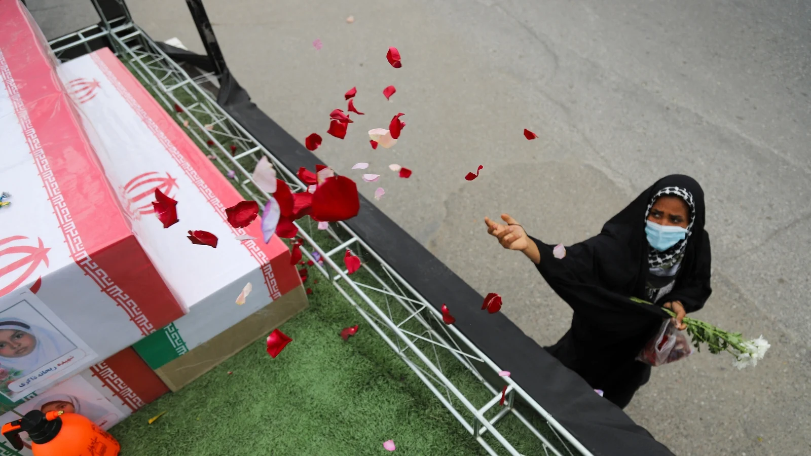 Mourners gather as Iran holds funerals for victims of Iranian school attack