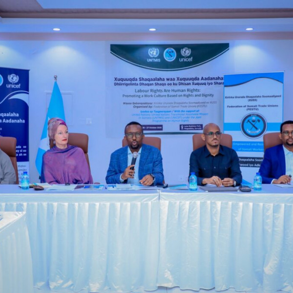 UN Backs Somali Trade Unions’ Nationwide Labor Rights Education Drive