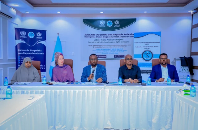 UN backs Somali trade unions’ nationwide labor rights education to empower workers