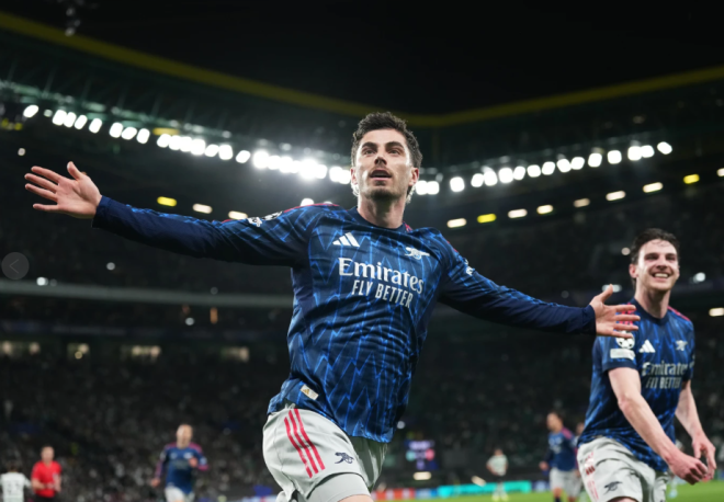 Havertz’s late goal sends Arsenal past Sporting Lisbon in Champions League quarterfinals