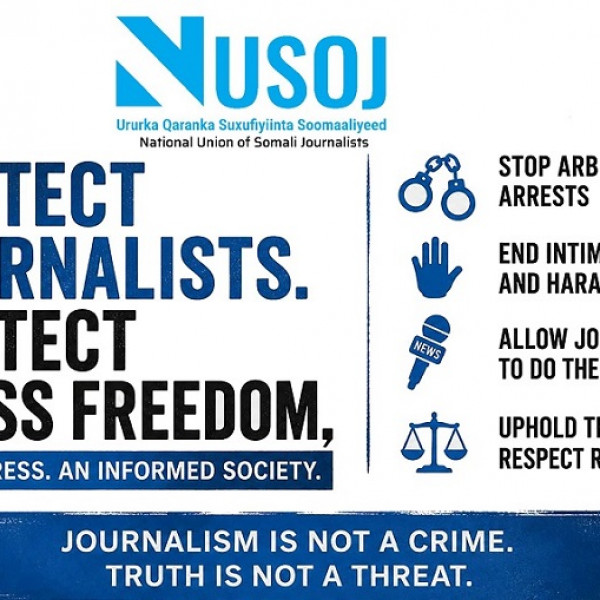 NUSOJ Raises Alarm Over Journalists’ Arrests and Harassment in Mogadishu