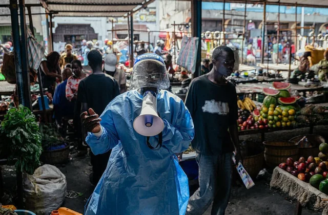 WHO chief visits worst-hit area as Ebola spread reaches alarming levels