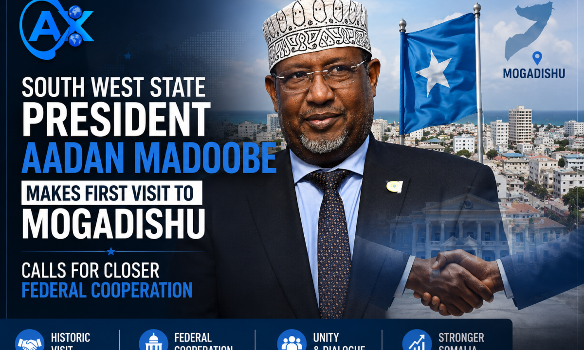 South West State President Aadan Madoobe Visits Mogadishu, Pledges Security and State-Building Priorities