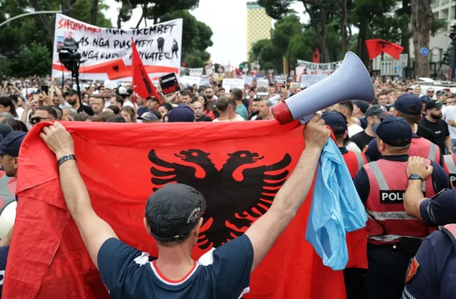 Albanians protest Kushner-linked luxury resort on pristine coastline