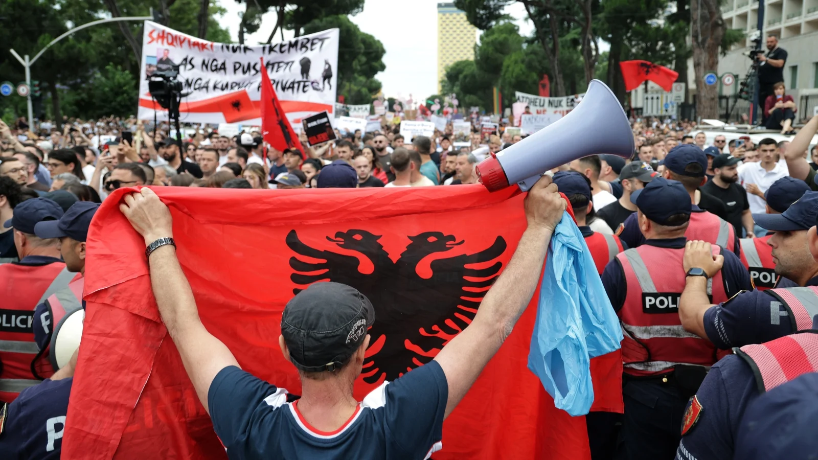 Albanians protest over Kushner-linked luxury resort on pristine coastline