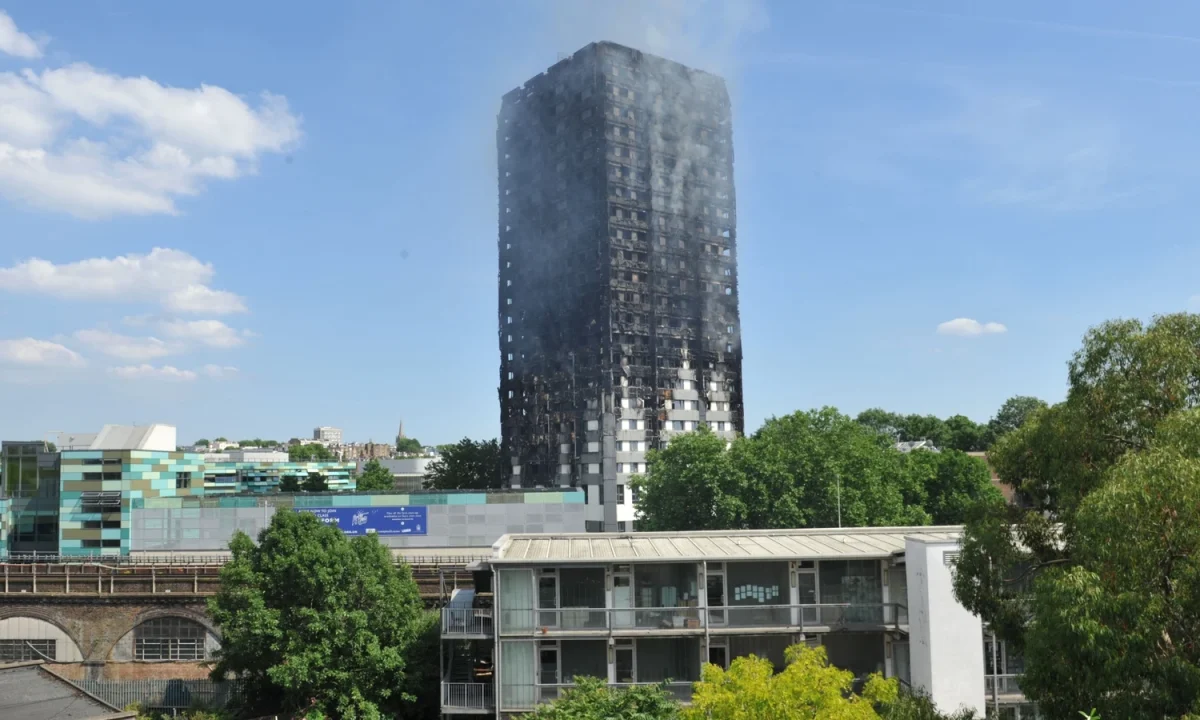 Grenfell anniversary walk takes place before tower demolition