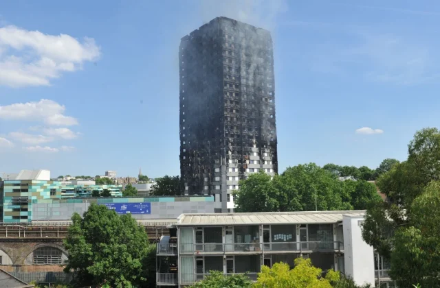 Grenfell anniversary walk takes place before tower demolition
