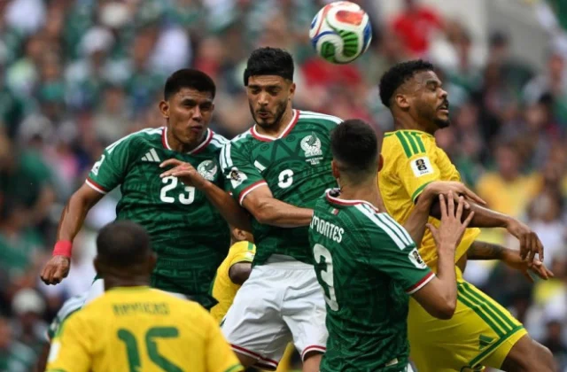 Mexico defeats nine-man South Africa in World Cup opener