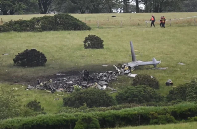 Three British navy personnel die in helicopter crash in England