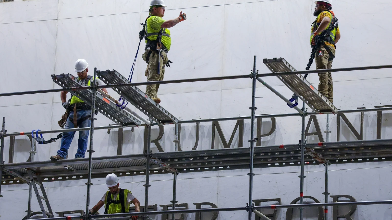 Trump’s name removed from Kennedy Center during predawn operation
