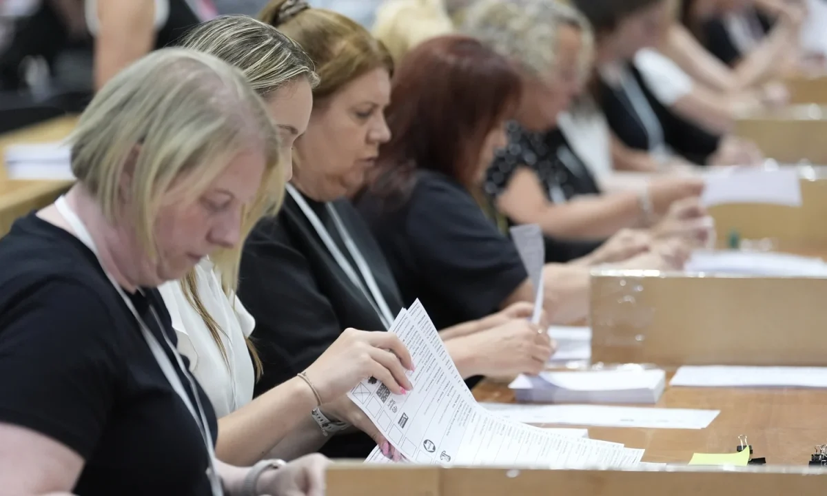 Vote counting is under way in crucial UK by-election