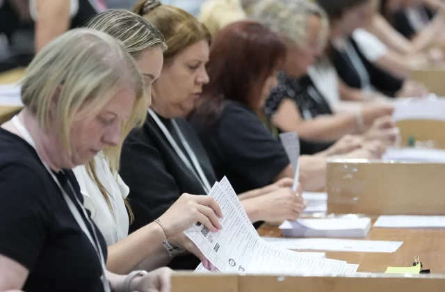 Vote counting is under way in crucial UK by-election