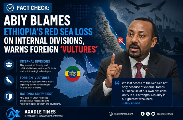 Abiy Blames Ethiopia’s Red Sea Loss on Internal Divisions, Warns Foreign ‘Vultures’