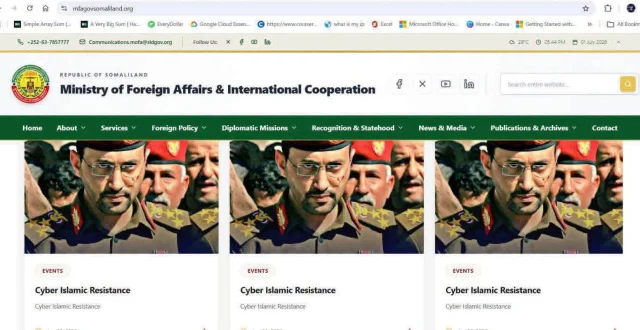 North Western State of Somalia foreign ministry website hacked amid tensions over Israel ties