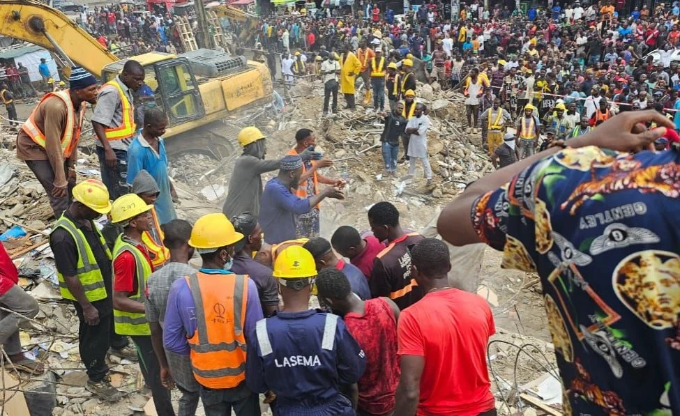 Rescue Operations Ongoing in Lagos Building Collapse; Death Toll Increases