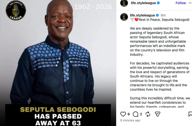 Tributes Pour In for Veteran South African Actor Seputla Sebogodi
