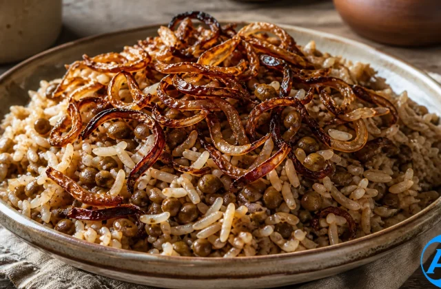 Mujadara — Lentils, Rice and Onions