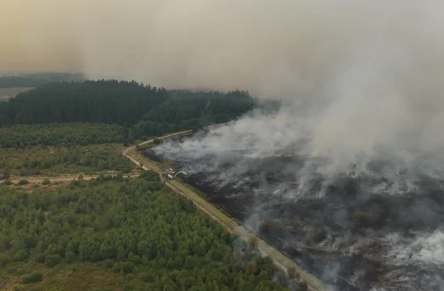 Fires on island near Athens kill two, force hundreds to evacuate