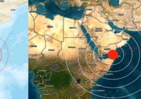 Magnitude 6.0 Earthquake Strikes Off Somalia’s Puntland State Coast