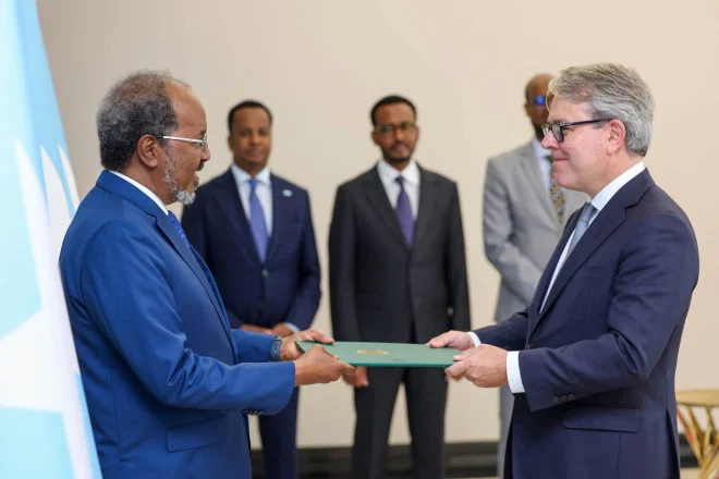 Somali President Receives Credentials From Seven New Ambassadors