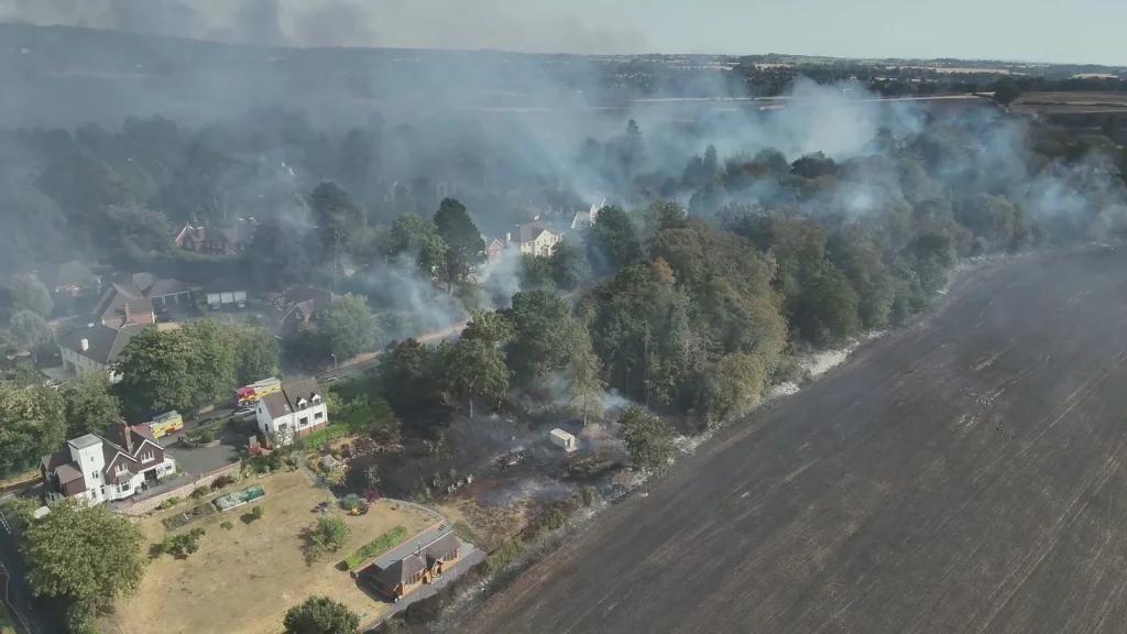 Two arrested after West Midlands fire damages homes in UK