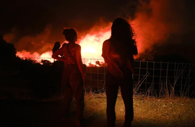 Winds Hamper Firefighting as Wildfire Rages on Crete
