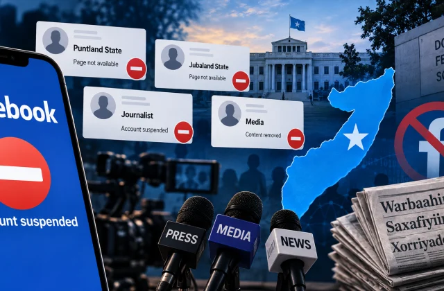 Facebook Removals Renew Concerns Over Somali Political and Media Voices Critical of Federal Government