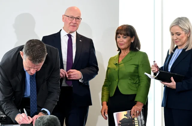 Sinn Féin, SNP and Plaid Cymru leaders say Westminster’s era is ending