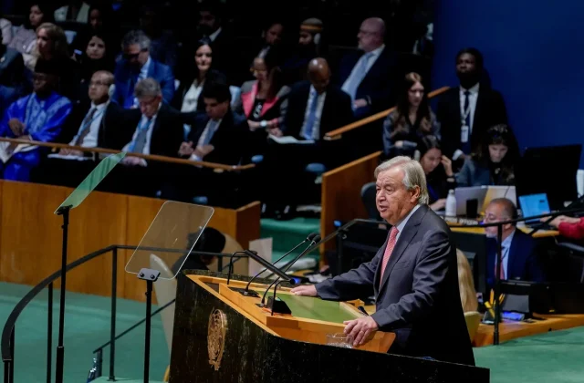 UN chief calls for AI limits and end to wars in final assembly address