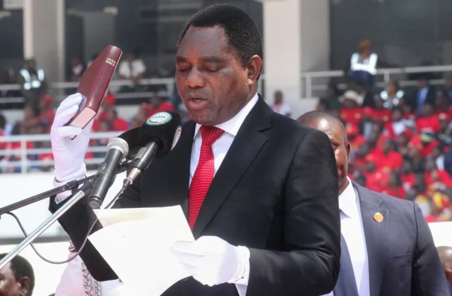 Zambia Swears In President Hakainde Hichilema for Second Term