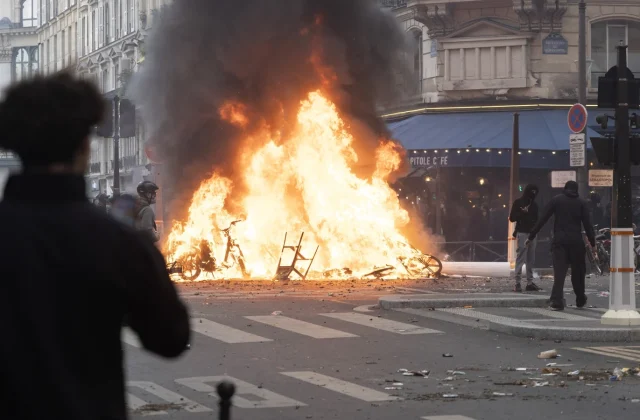 Macron Vows to Punish Those Responsible for Vandalism During Protests