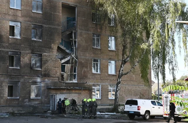 Russian drone strikes Kyiv school; pupils escape unharmed
