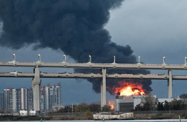 Ukraine Drone Attack Sets Saint Petersburg Refinery Ablaze